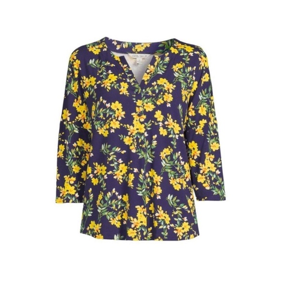 XXL The Pioneer Woman Knit Printed Henley Top - Picture 4 of 7